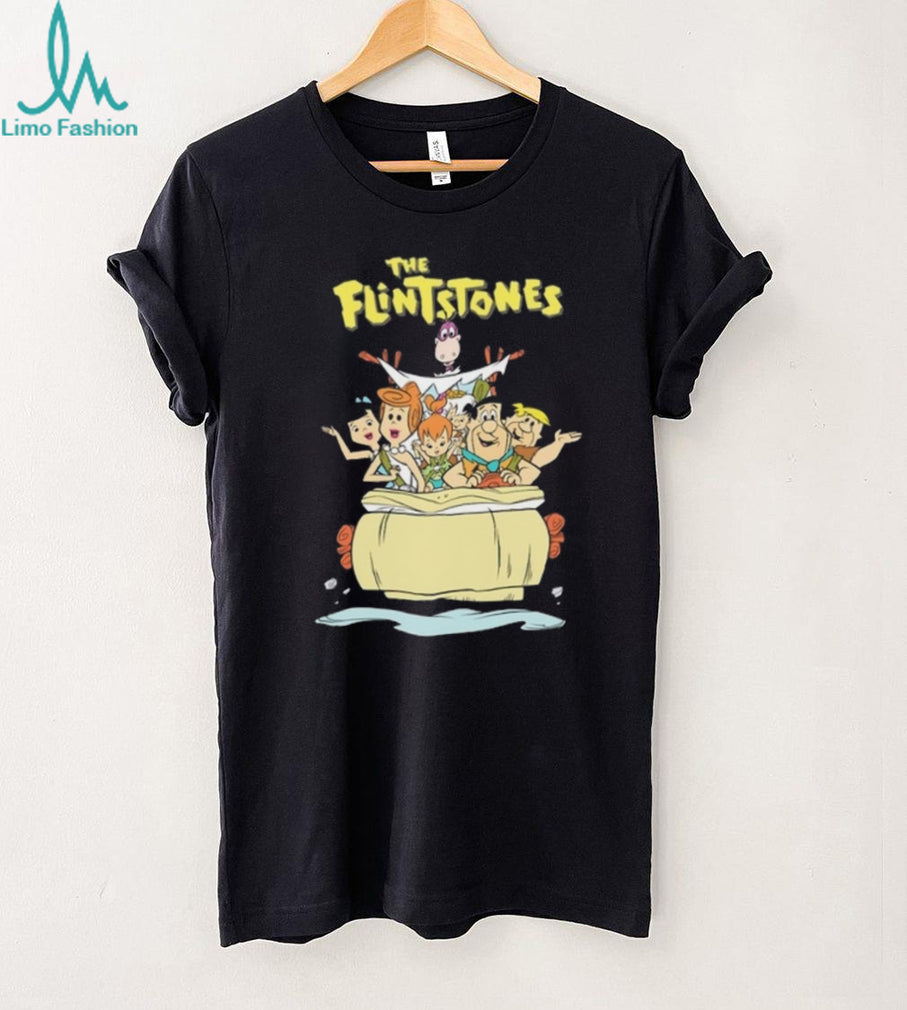 The Flintstones Stone Age Family Car Retro T Shirt