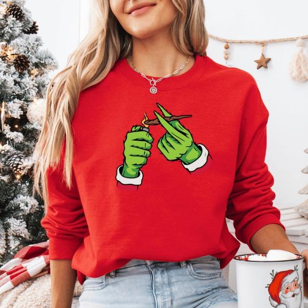 The Green Guy Movie Character Lighting Christmas Season Graphic Design Unisex Hooded Sweatshirt for Men for Women...