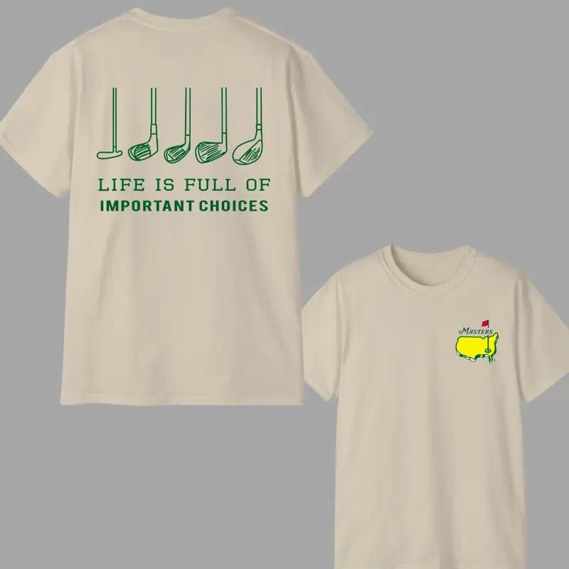 The Masters Golf T-Shirt, New Version Master Golfing T-Shirt, Outfits Summer Tee Gift For Men's Short Sleeve Cotton...