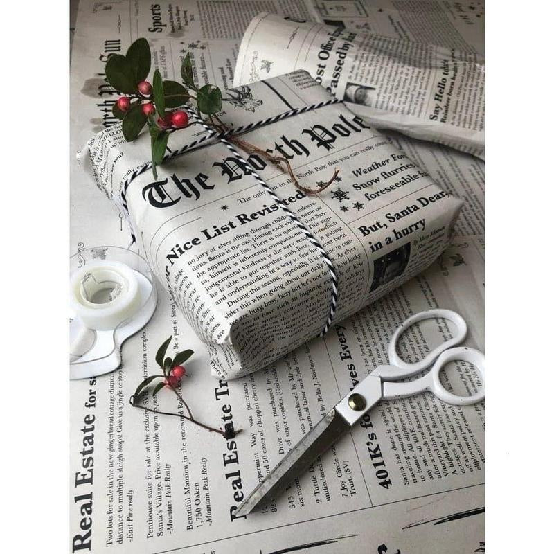 The North Pole Newspaper Gift Wrap Sheets