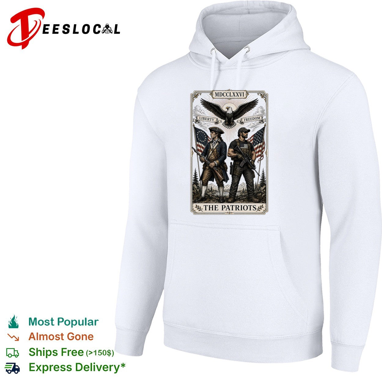 The Patriots MDCCLXXVI liberty freedom eagle soldiers shirt