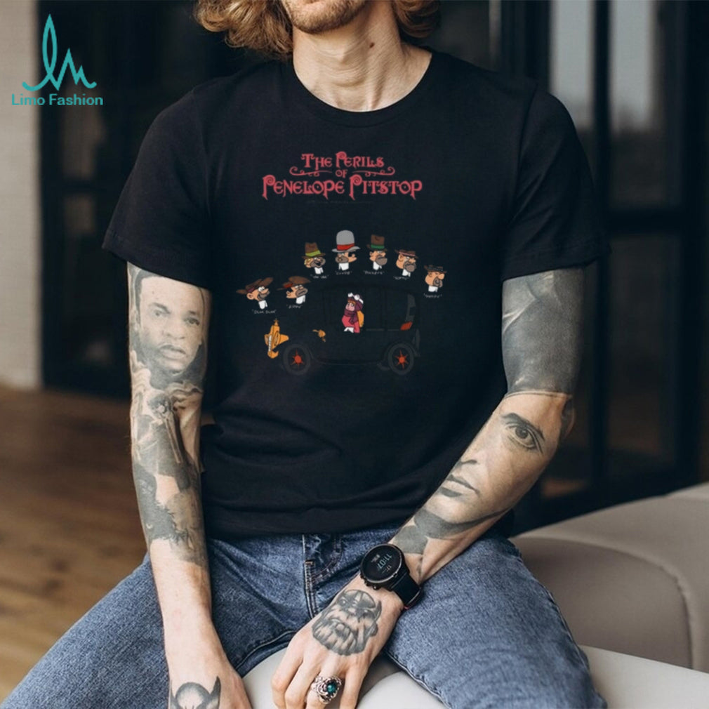 The Perils of Penelope Pitstop Antique Car Cartoon T Shirt