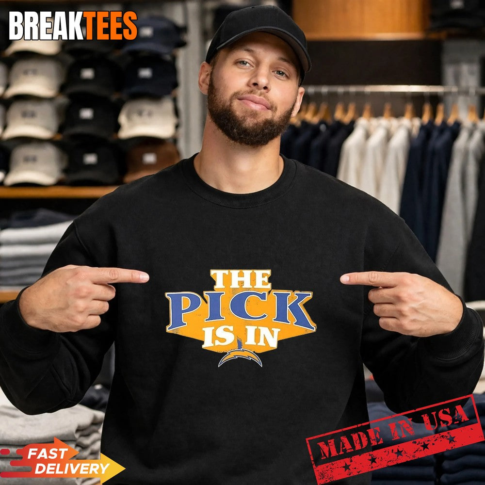 The Pick is in Los Angeles Chargers Football T-Shirt