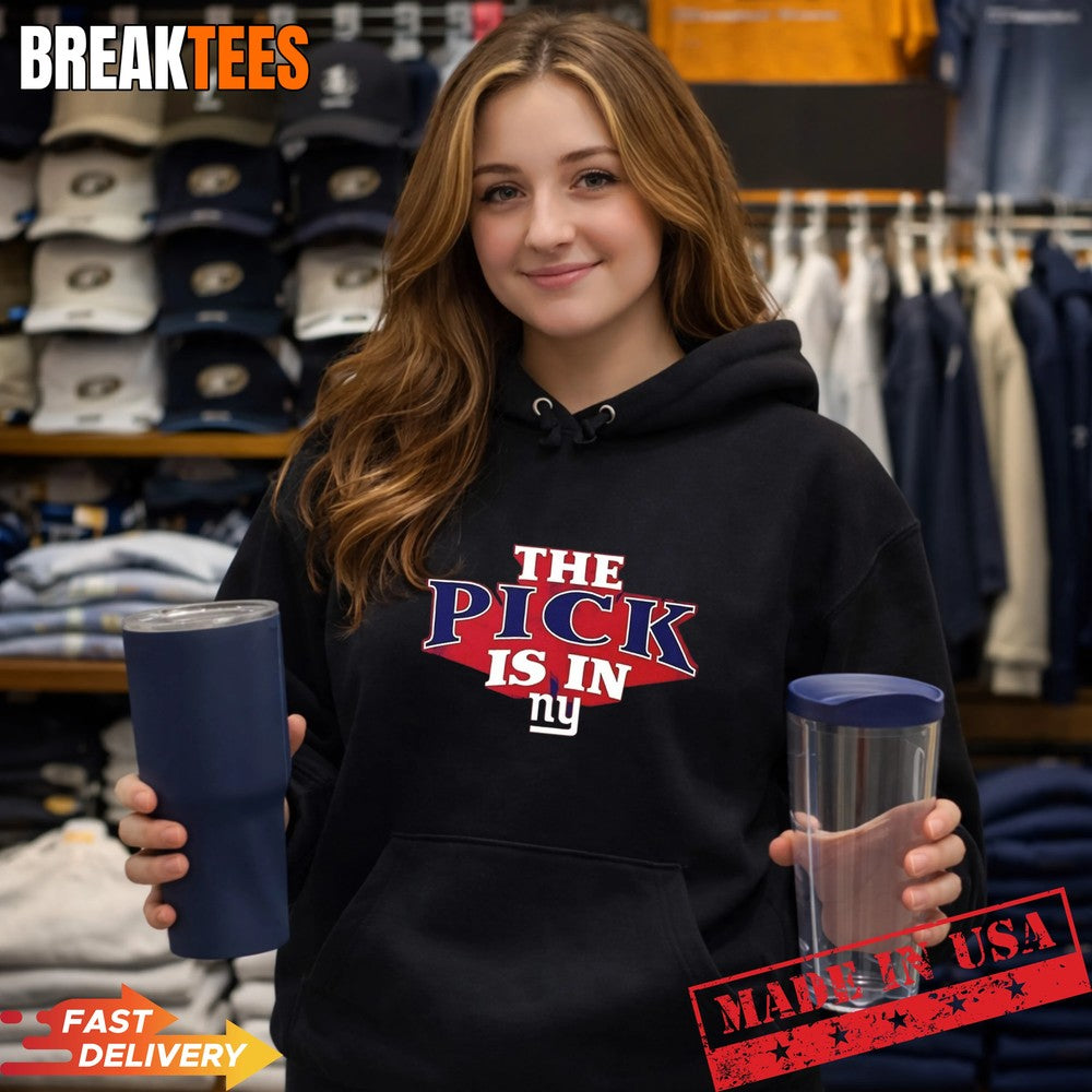 The Pick is in New York Giants Football T-Shirt