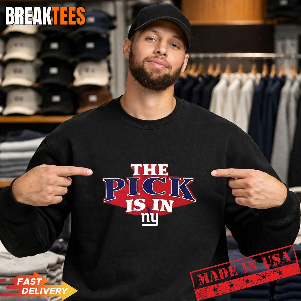 The Pick is in New York Giants Football T-Shirt