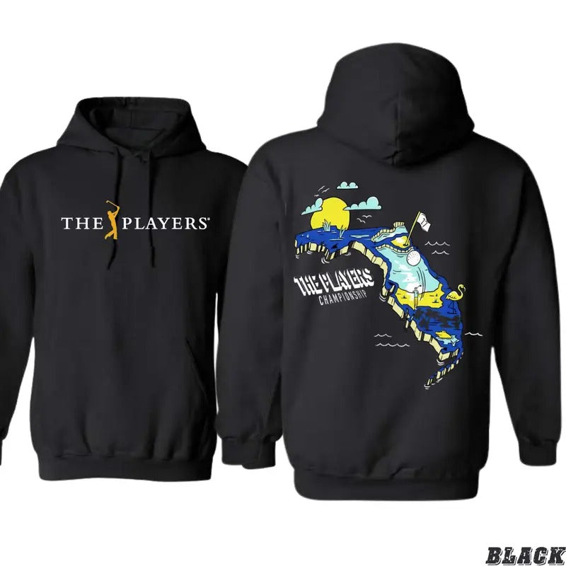 The Players Championship Hoodie - Vibrant Florida Map and Sun Design for Golf Fans and Enthusiasts - tiktok shop, Tops,...