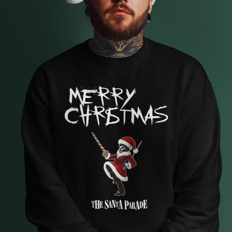The Santa Parade Shirt, Rock Merry Christmas Hoodie, Mcr Christmas Tee, Christmas Gift Sweatshirt | PodTeesHub.com