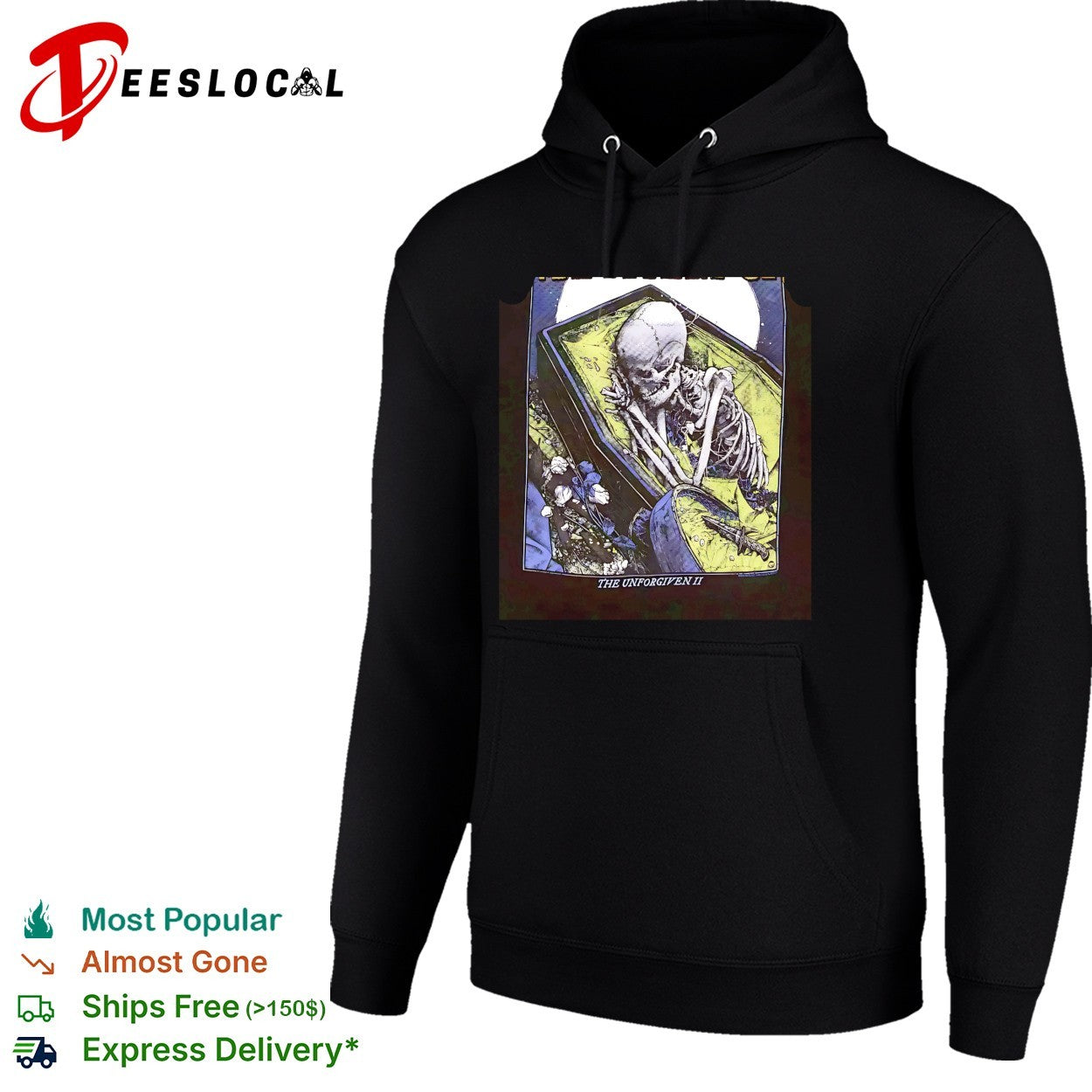 The Unforgiven II skeleton coffin shirt