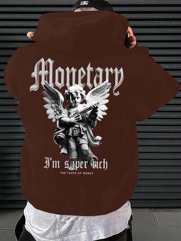 The new "I'm super rich in the taste of money" letter print hooded sweatshirt, spring, autumn and winter trendy brand...