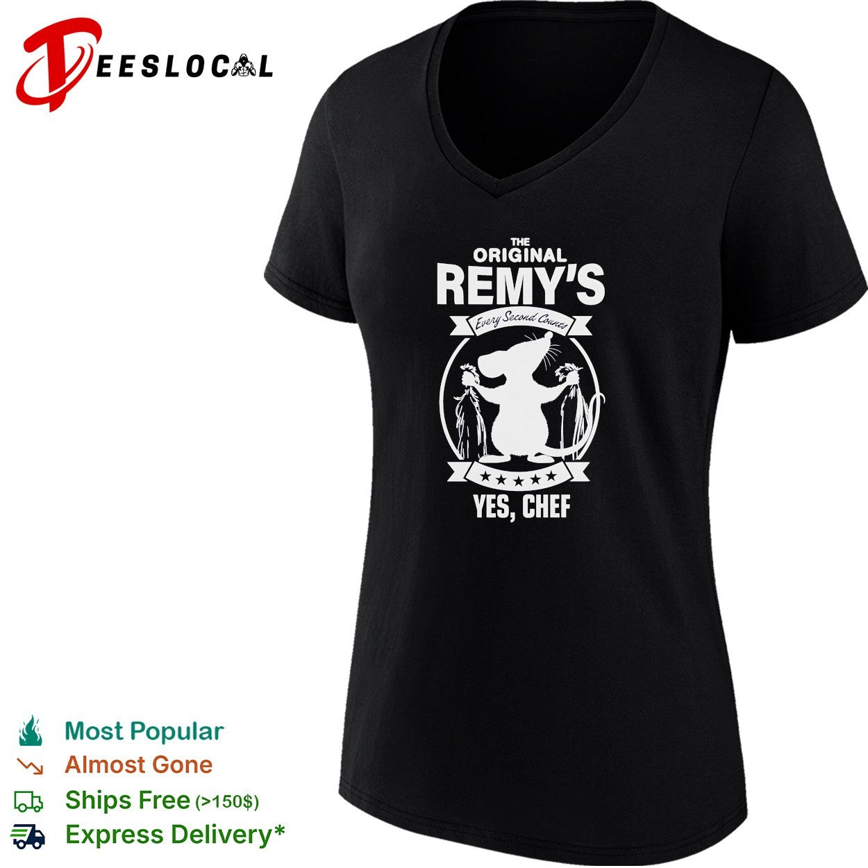 The original Remy’s every second counts yes chef rat shirt
