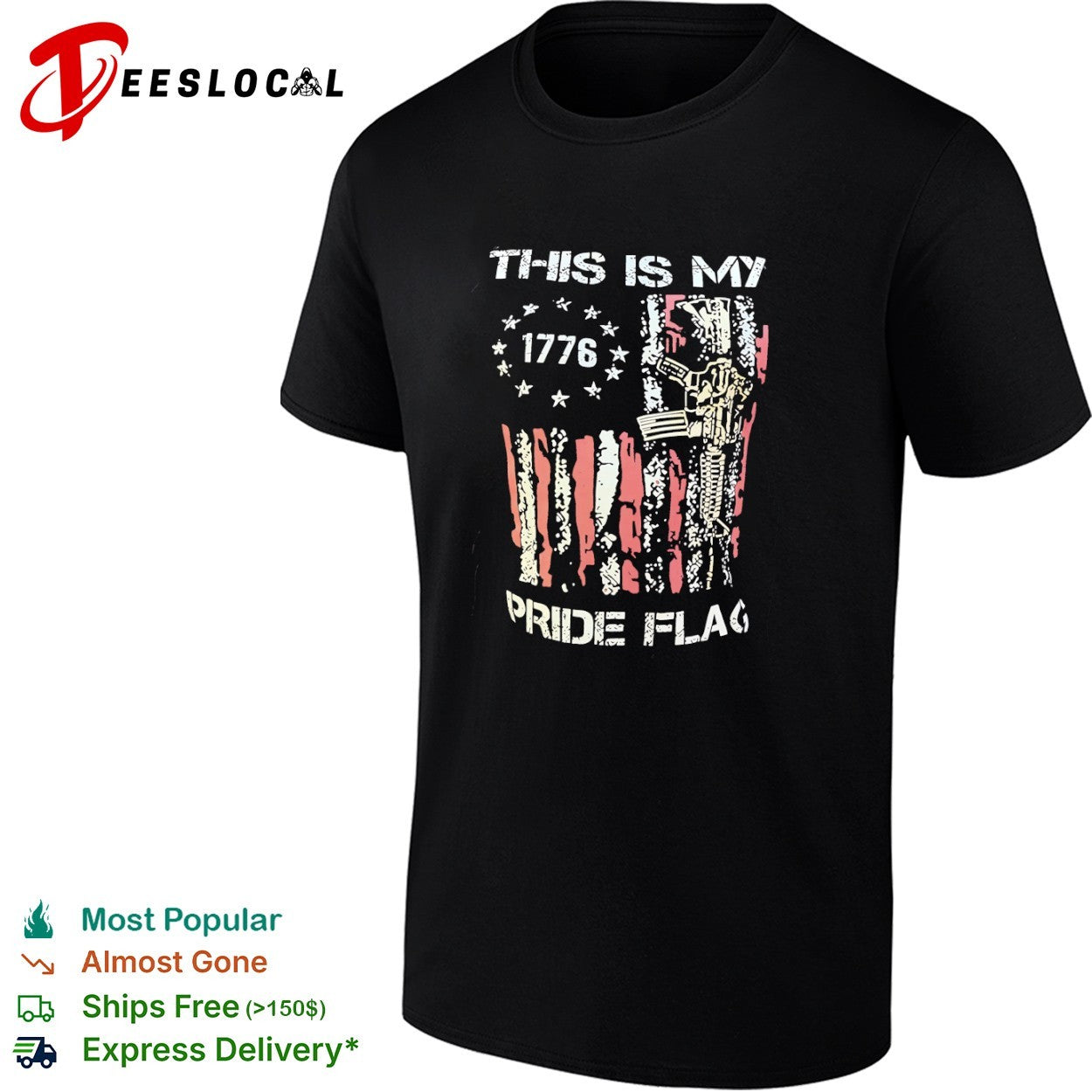 This Is My Pride Flag 1776 American Flag Rifle Second Amendment Patriotism shirt