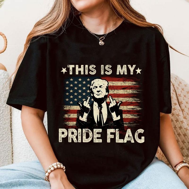 This Is My Pride Flag Shirts, Patriotic Shirt, Trump Supporters Shirts Unisex Tee, Trending Graphic Tee style 02 Hoodie,...