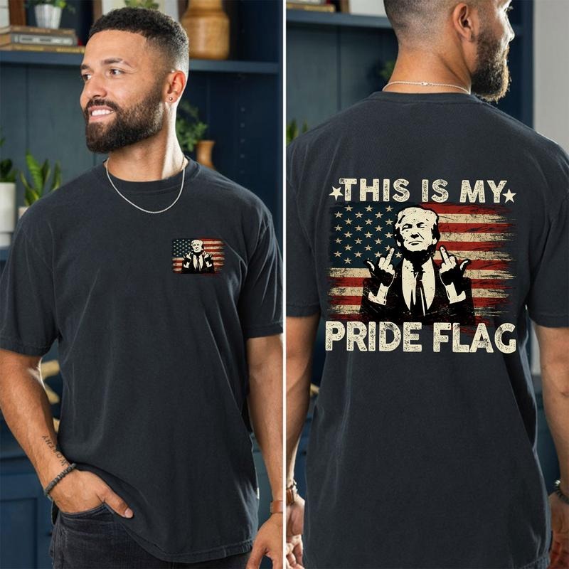 This Is My Pride Flag Shirts, Patriotic Shirt, Trump Supporters Shirts Unisex Tee, Trending Graphic Tee style 03 Hoodie,...