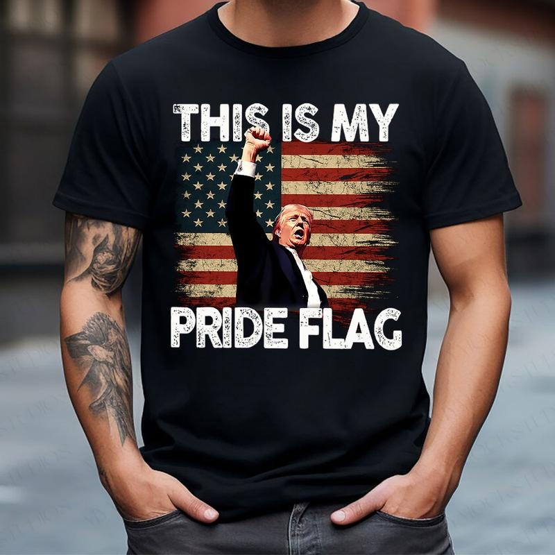 This Is My Pride Flag Shirts, Patriotic Shirt, Trump Supporters Shirts Unisex Tee, Trending Graphic Tee Hoodie, Sweatshirt