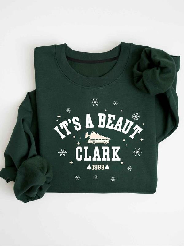 This is a beautiful Clark sweatshirt, fun Christmas shirt, Christmas holiday shirt, Christmas round neck shirt, Christmas...