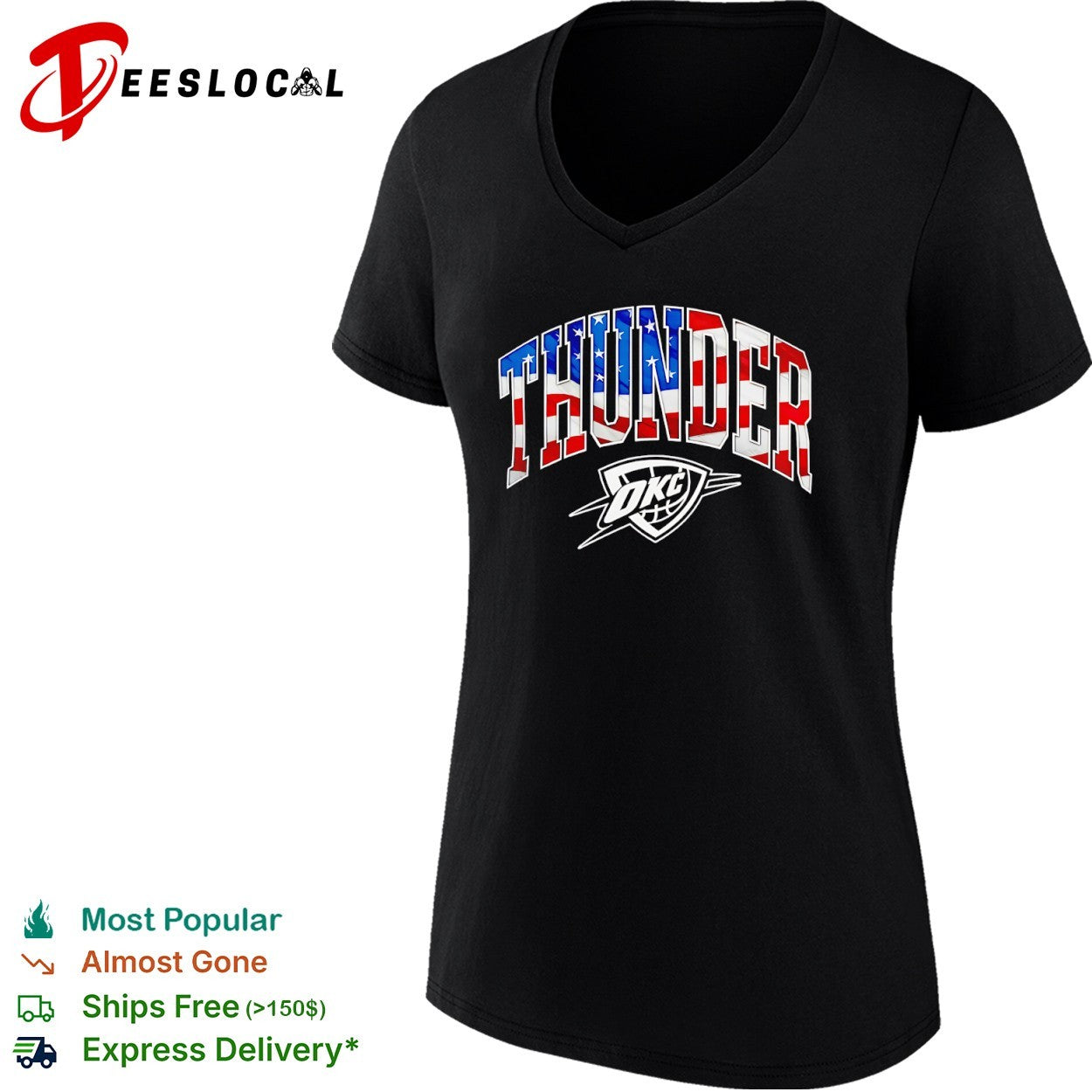 Thunder Oklahoma City Thunder NBA Basketball American Flag shirt