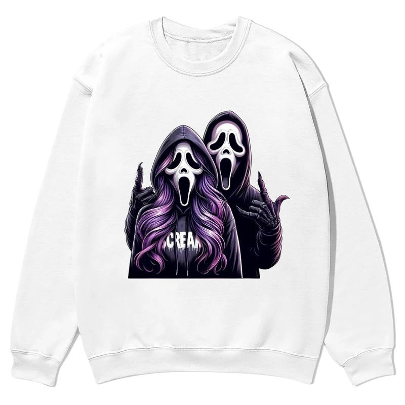 [Tiktok Shipping] Killer Halloween, boogie horror season crewnecks for men and women, full color fall sweatshirts, fun...
