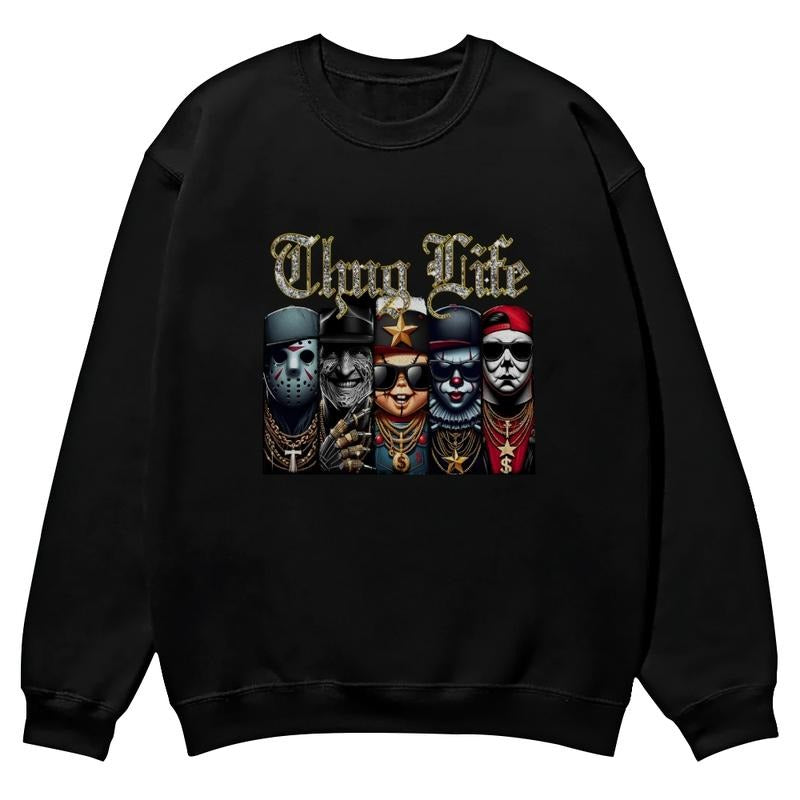 [Tiktok Shipping]Killer Halloween, boogie horror season crewnecks for men and women, full color fall sweatshirts, fun and...