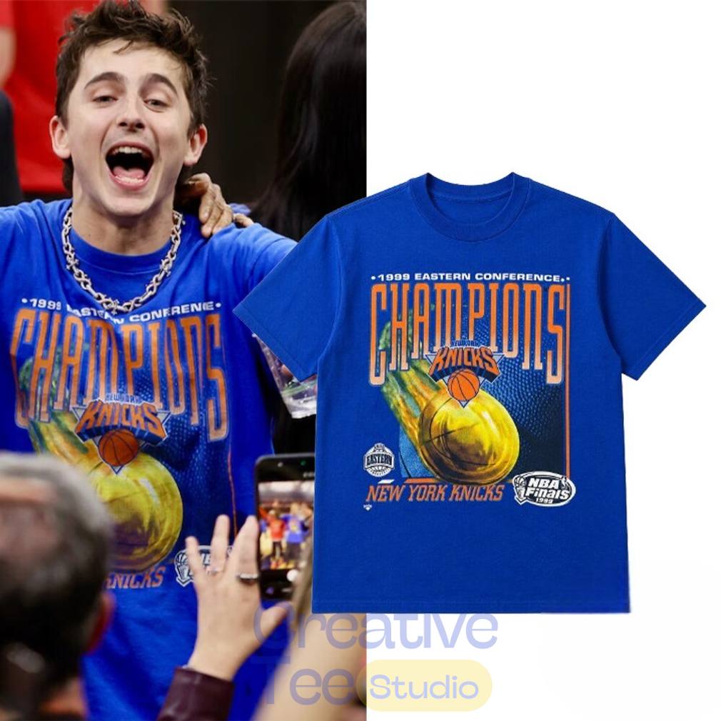 Timothée Chalamet Knicks Game 4 1999 NBA Eastern Conference Champions Shirt