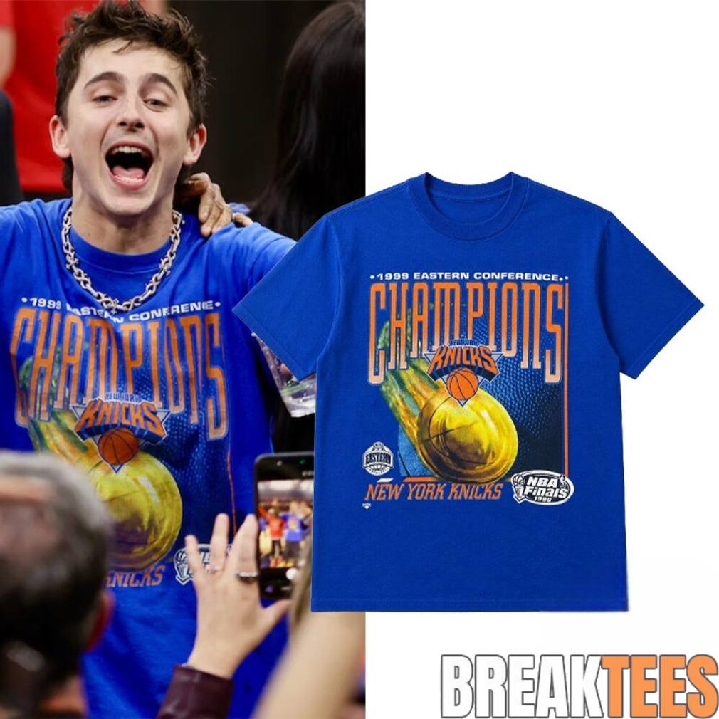 Timothee Chalamet Knicks Game 4 1999 NBA Eastern Conference Champions Shirt