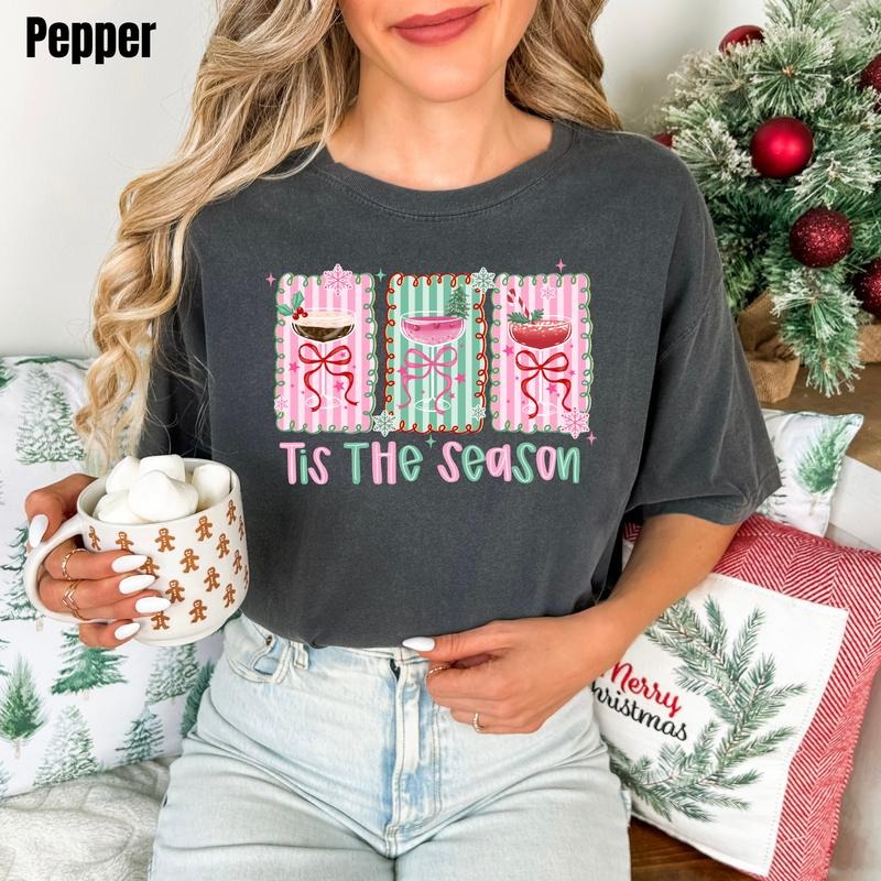 Tis The Martini Season Comfort Colors T-Shirt 'PFNLB' Hoodie, Sweatshirt | PodTeesHub.com
