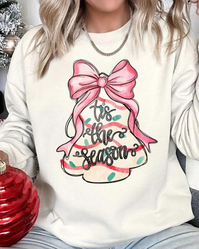 Tis The Season Christmas Cake Unisex NuBlend Crew Sweatshirt CHRISTMAS 2024 Christmas Tree Cakes T-Shirts, Hoodie