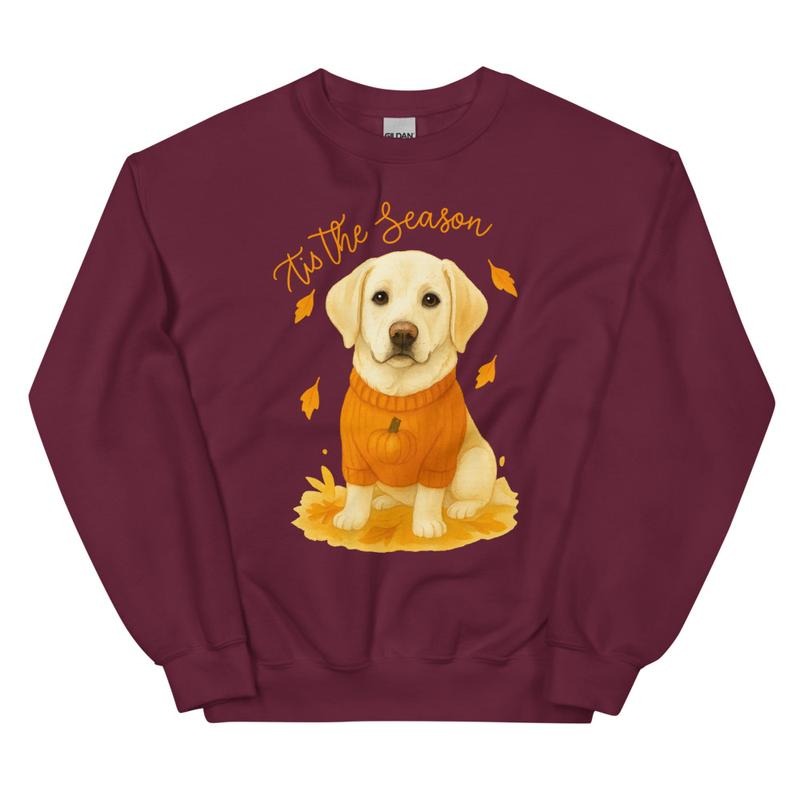 Tis the Season White Lab Dog Sweatshirt T-Shirts, Hoodie | PodTeesHub.com