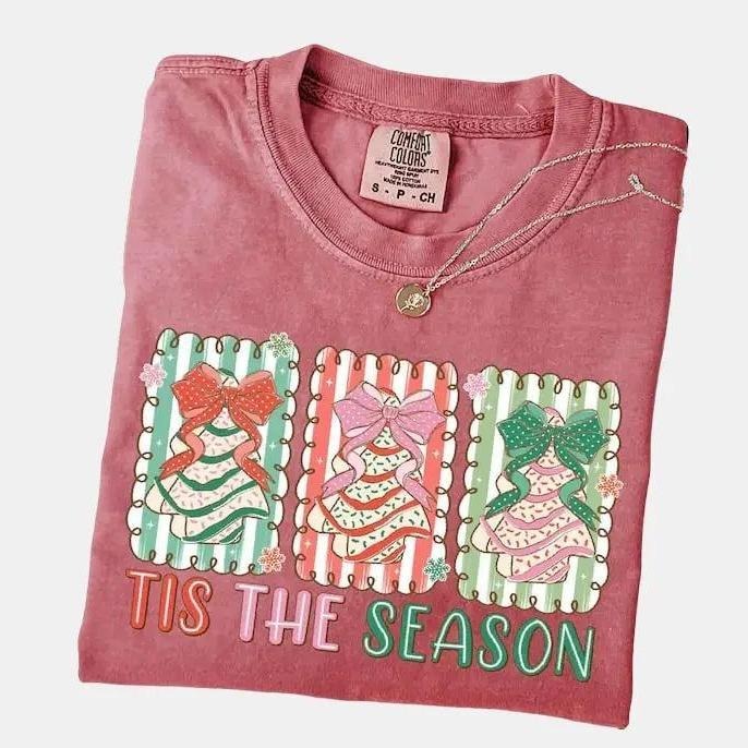 Tis the Season shirt, a cute Christmas sweatshirt and Merry Christmas sweater, ideal winter tee and Xmas gift on a super...