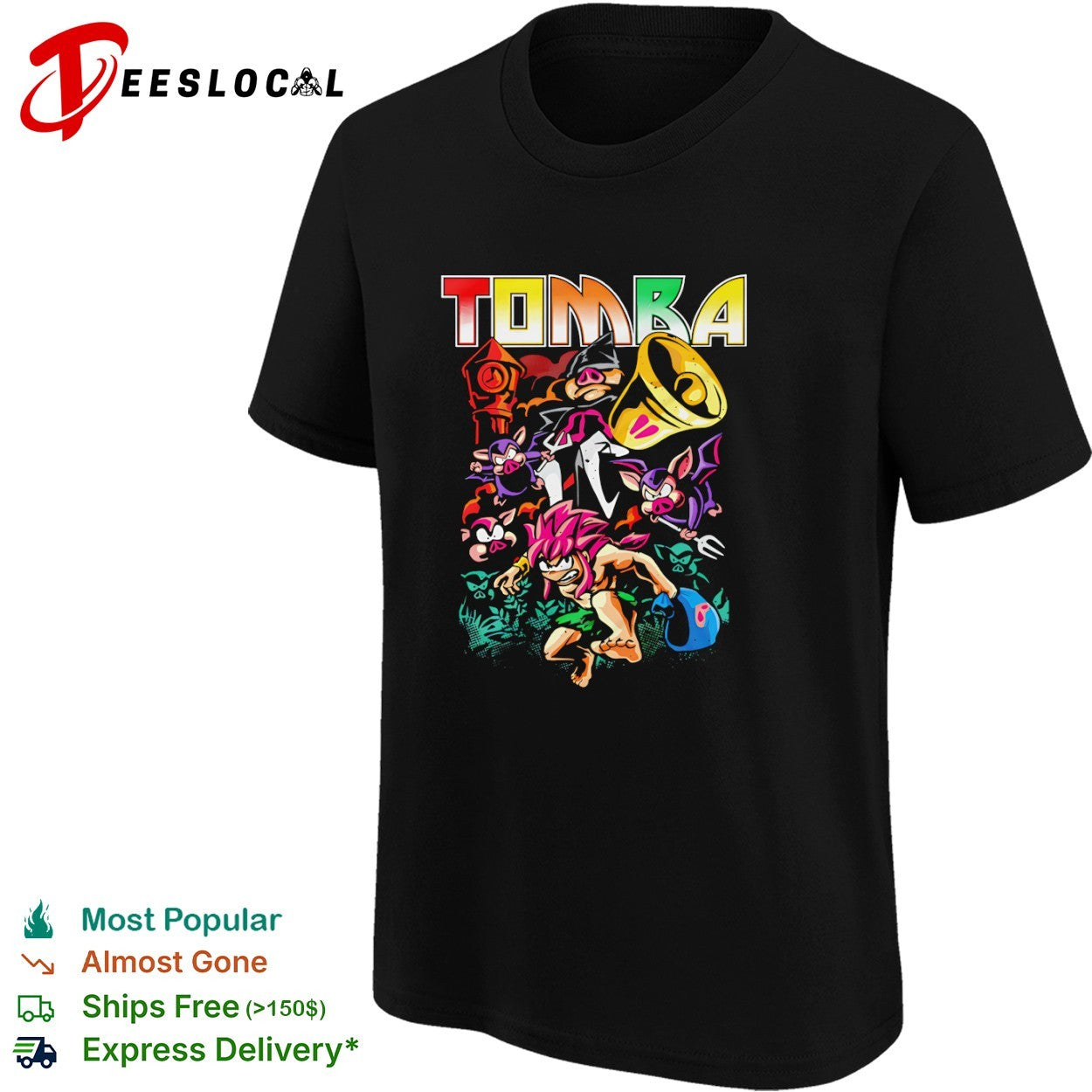 Tomba Retro PlayStation 1 Video Game shirt