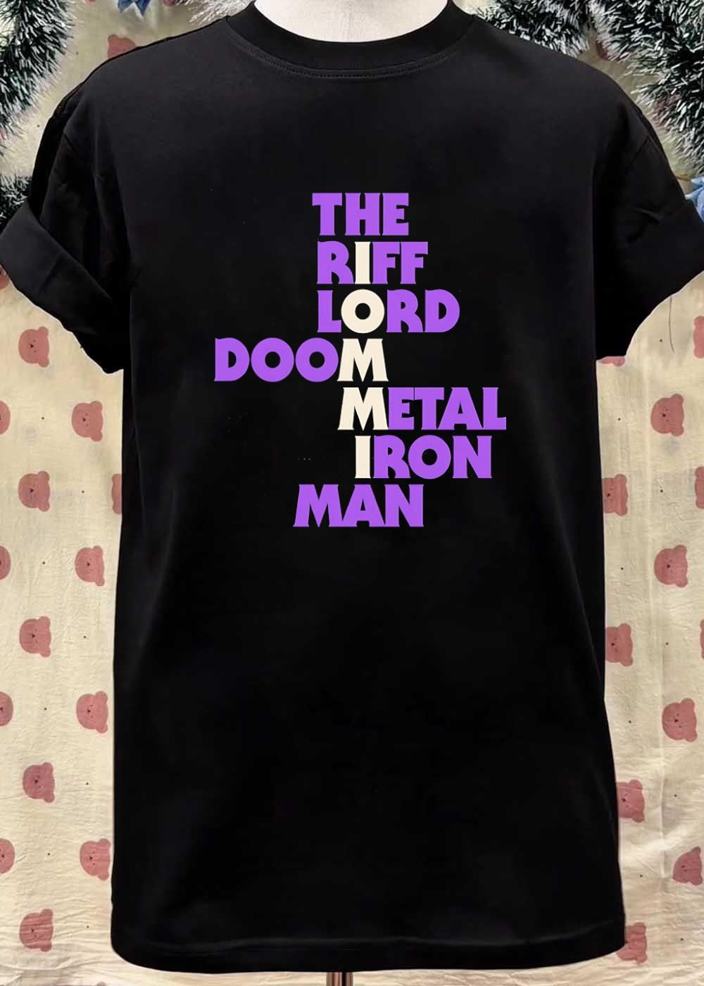 Tony Iommi The Riff Lord Doom Metal Iron Man Graphic T-Shirt
