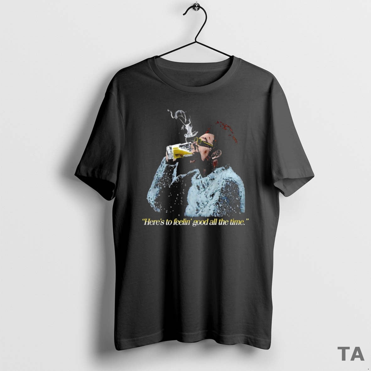 Top Cosmo Kramer Heres To Feelin Good All The Time T Shirt Sweater Hoodie, Sweatshirt | PodTeesHub.com