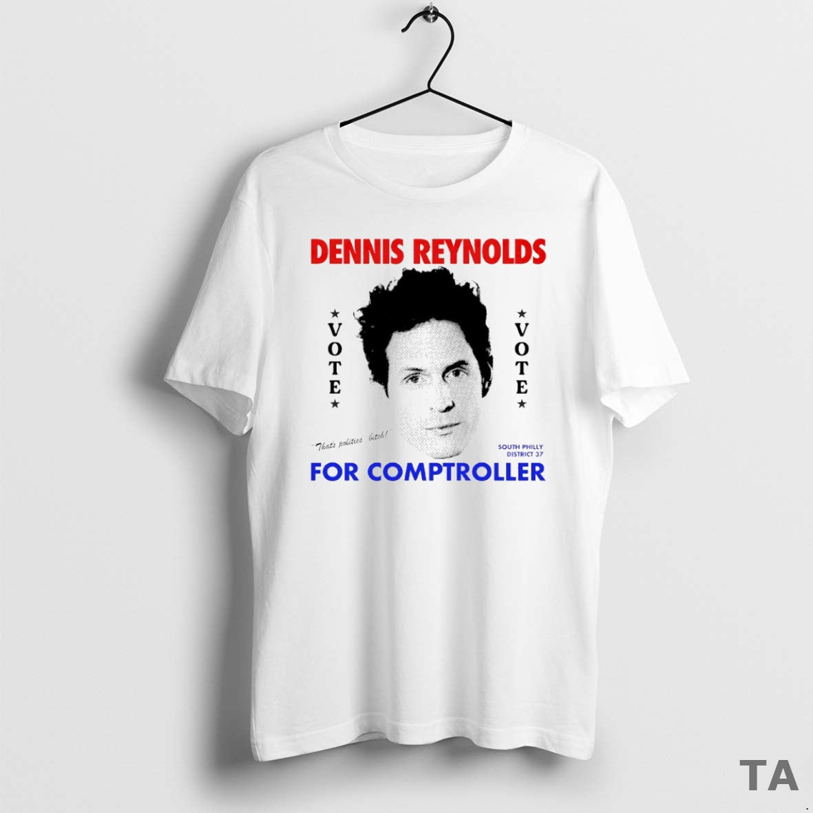 Top Dennis Reynolds For Comptroller Circle T Shirt Sweater Hoodie, Sweatshirt | PodTeesHub.com