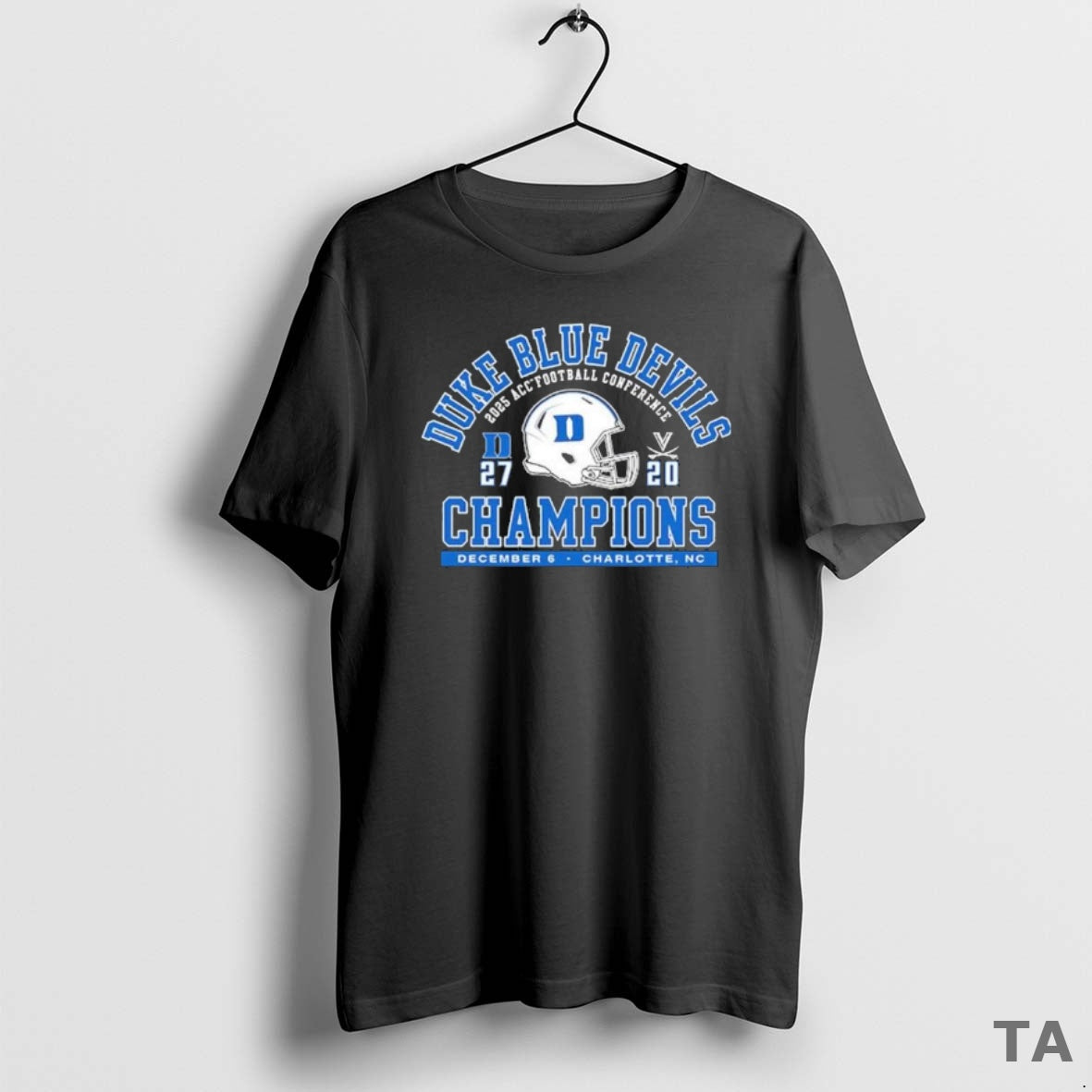 Top Duke Football 2025 Acc Conference Champions 27 20 Final Score Beat Virginia T-Shirts, Hoodie, Sweatshirt | PodTeesHub.com