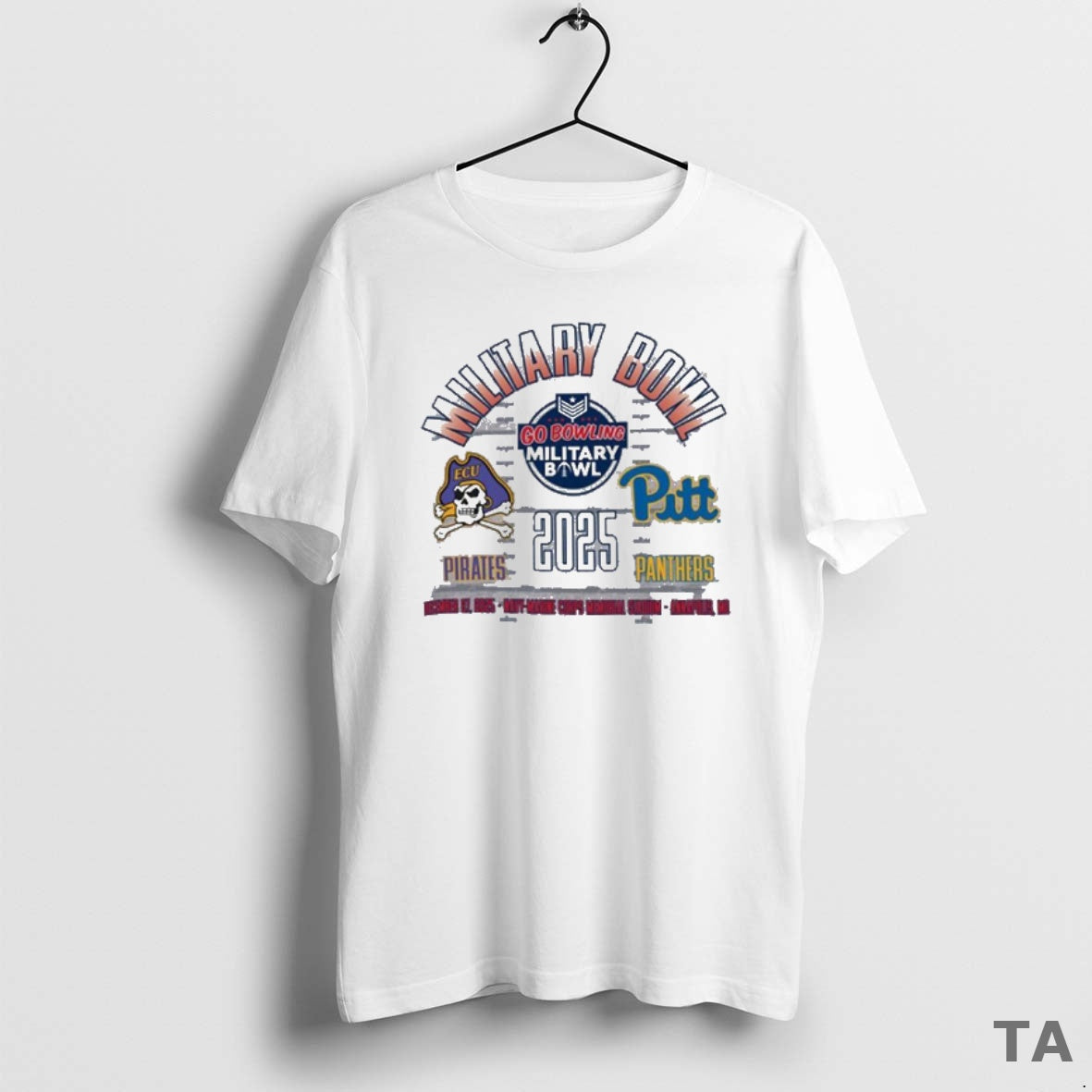 Top Ecu Pirates Vs Pitt Panthers 2025 Military Bowl Matchup T Shirt Sweater Hoodie, Sweatshirt | PodTeesHub.com