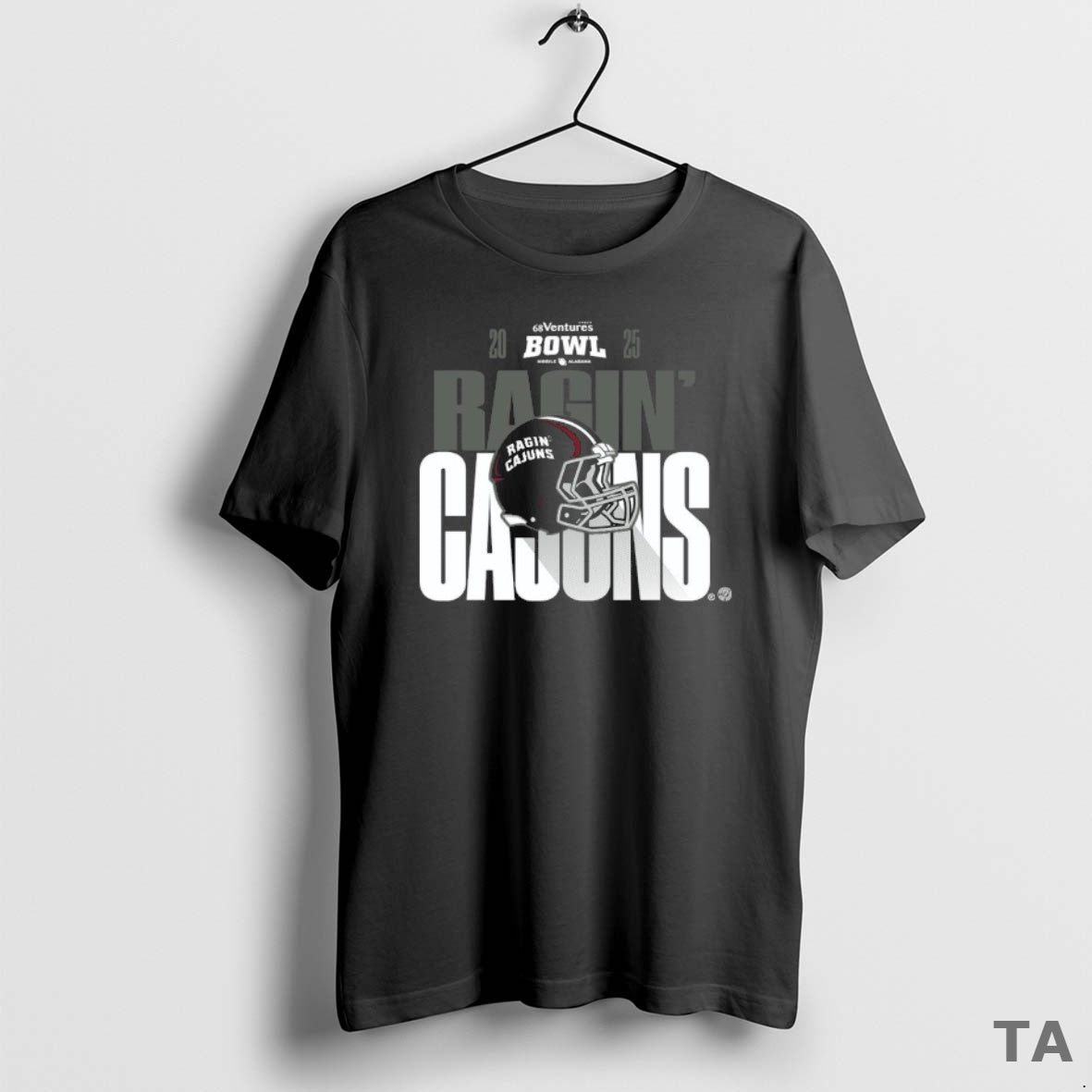 Top Louisiana Ragin Cajuns 2025 68 Ventures Bowl Helmet Bound T Shirt Sweater Hoodie, Sweatshirt | PodTeesHub.com