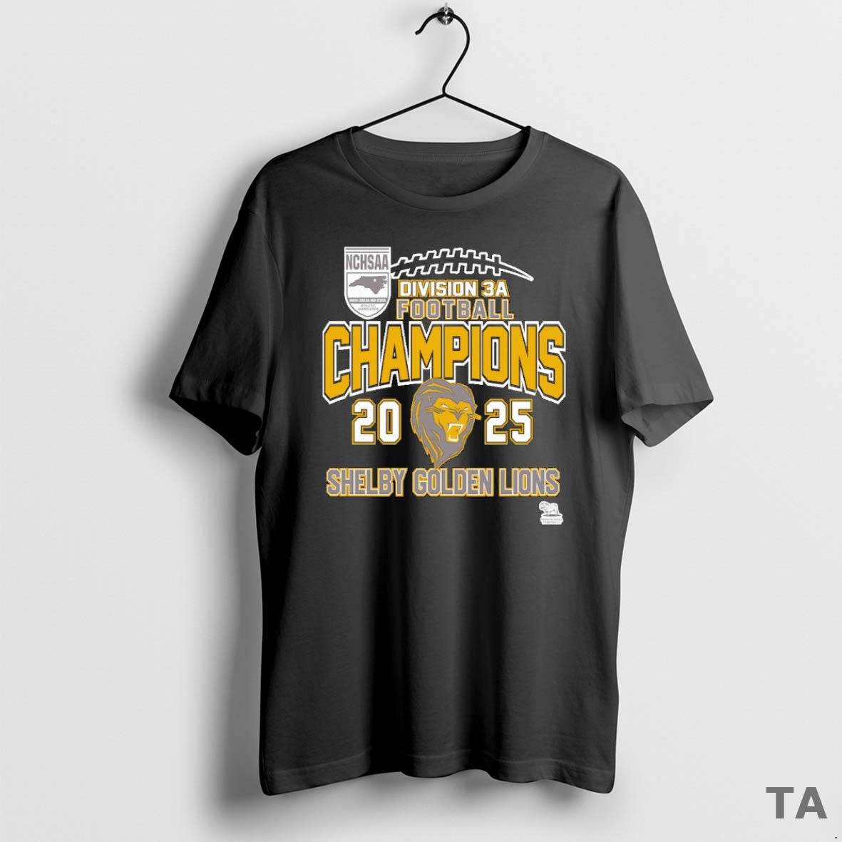 Top Shelby Golden Lions Nchsaa Division 3a Football Champions 2025 T Shirt Sweater Hoodie, Sweatshirt | PodTeesHub.com