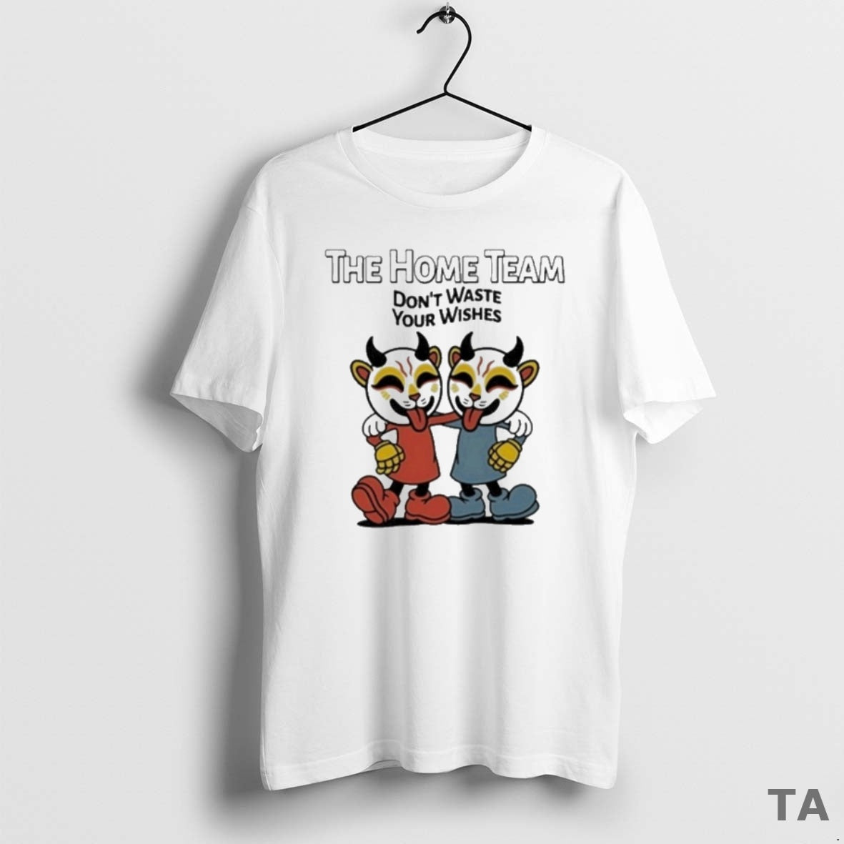 Top The Home Team Dont Waste Your Wishes Cuphead T Shirt Sweater Hoodie, Sweatshirt | PodTeesHub.com