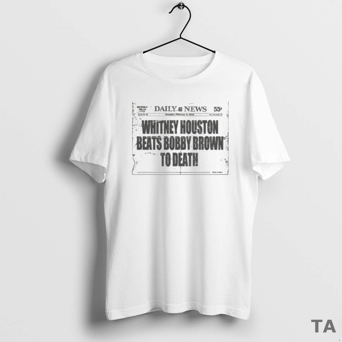 Top Whitney Houston Beats Bobby Brown To Death Daily News T Shirt Sweater Hoodie, Sweatshirt | PodTeesHub.com