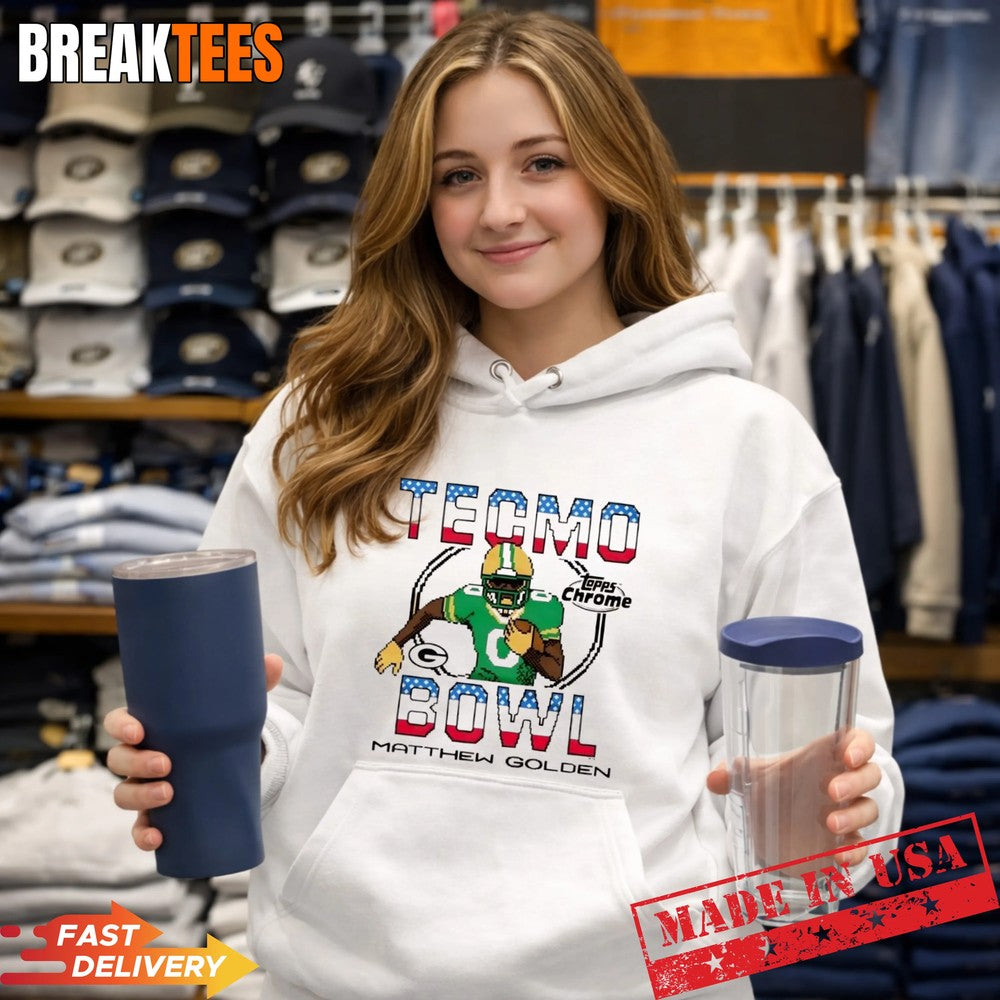 Topps Chrome x Tecmo Bowl Green Bay Packers Matthew Golden T-Shirt