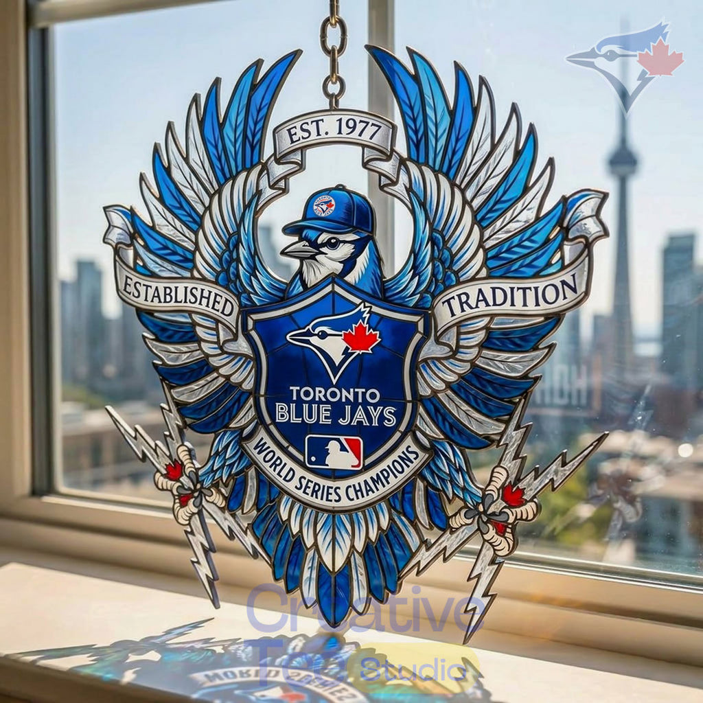 Toronto Blue Jays World Series Champions Premium Suncatcher Home Decor