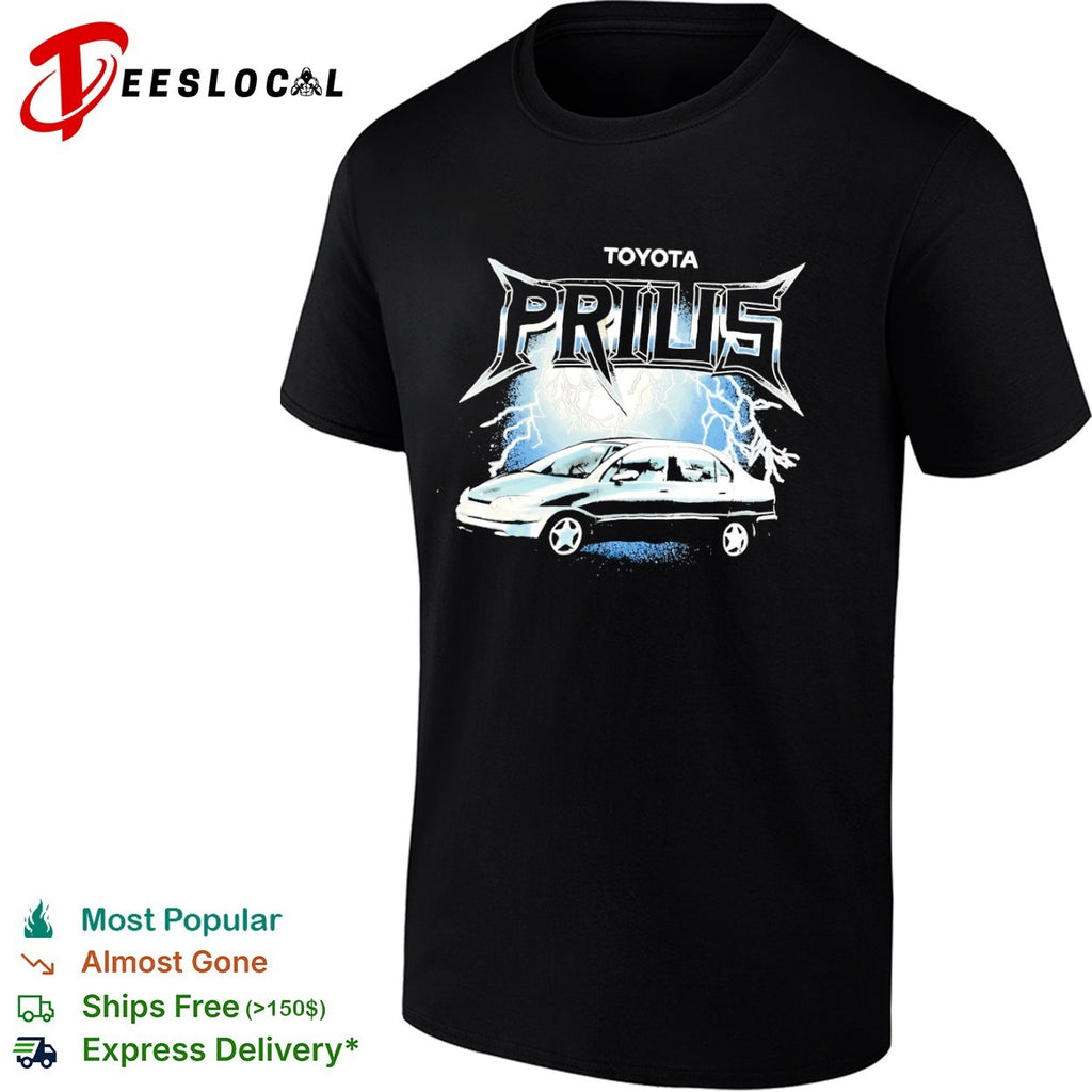 Toyota Prius heavy metal lightning car graphic shirt
