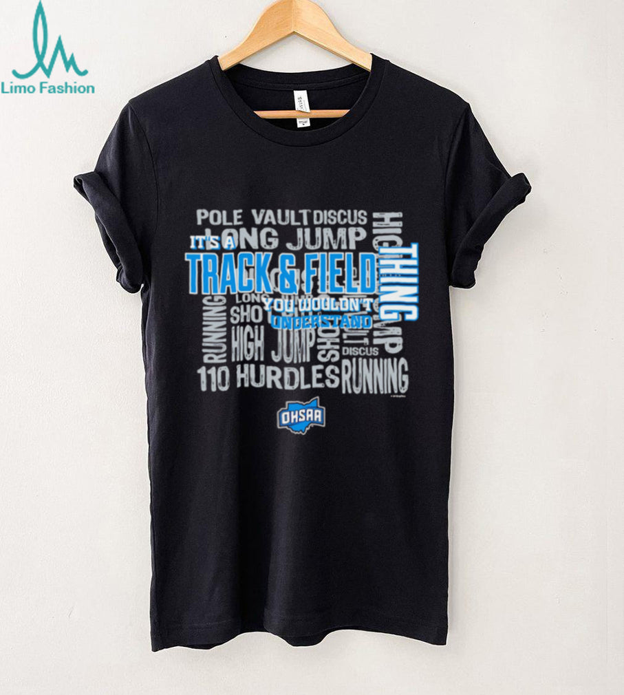 Track and Field Event Typography Sports Fan T Shirt