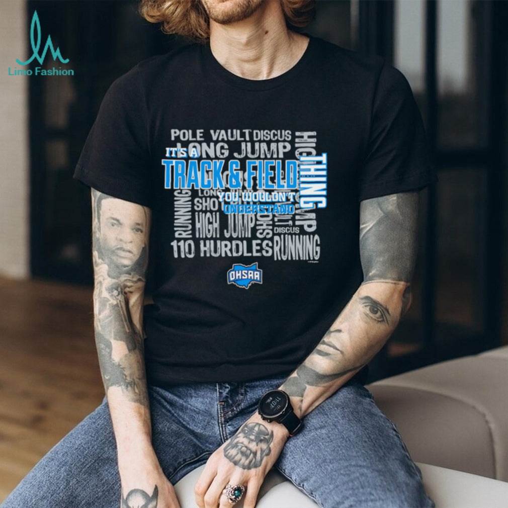 Track and Field Event Typography Sports Fan T Shirt