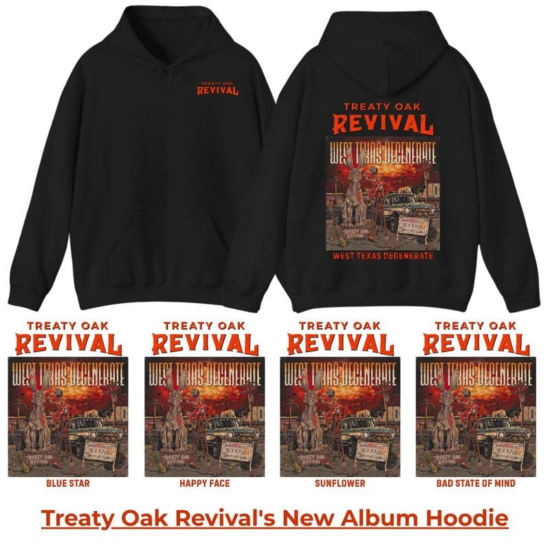 Treaty Oak Revival Hoodie - Sweatshirt - T-shirt, Graphic New Design Female Warrior Crewneck, Soft Fit, Country Song,...