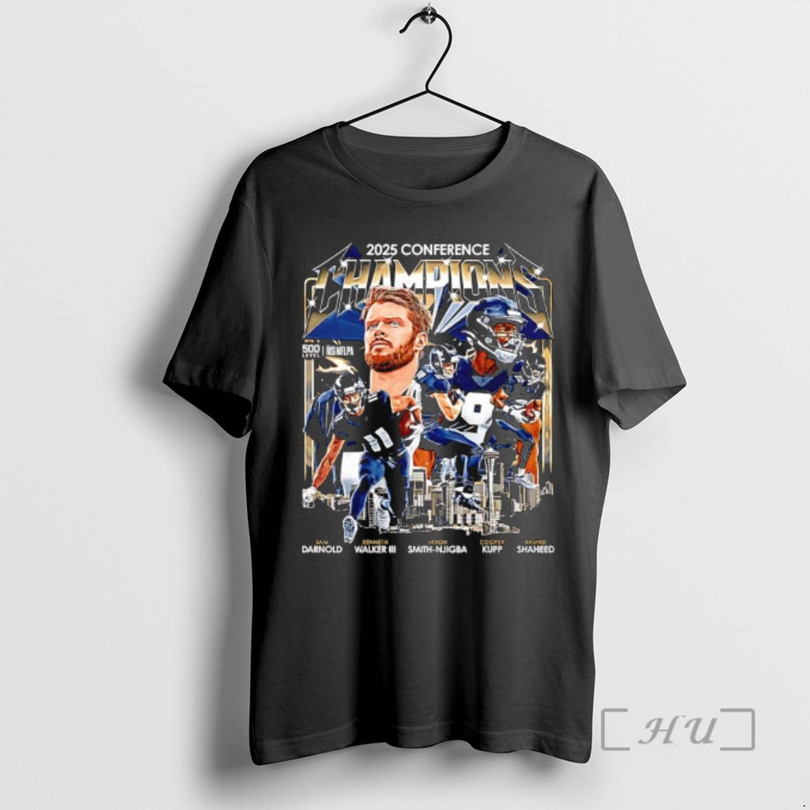 Trending 2025 Conference Champions Darnold Walker Iii Smith Njigba Cooper Kupp Fathid Shaheed Premium T-Shirts, Hoodie,...