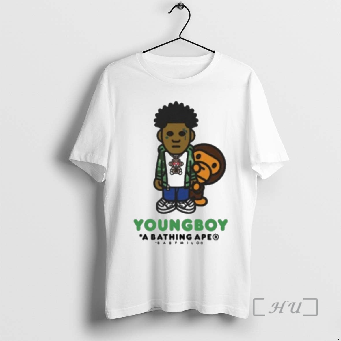 Trending Bape X Youngboy Never Broke Again Milo T-Shirts, Hoodie, Sweatshirt | PodTeesHub.com