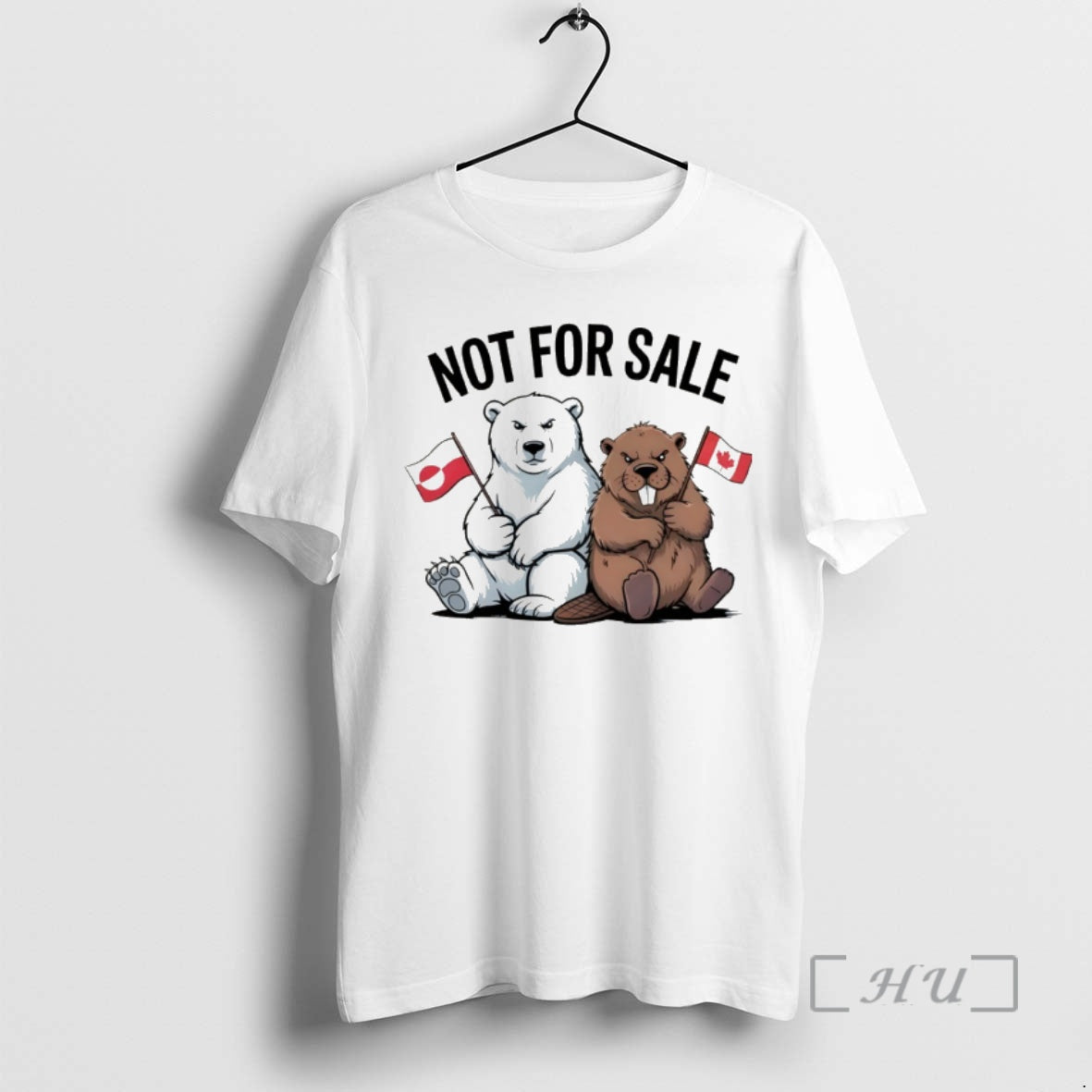 Trending Bear And Beaver Canada And Greenland Is Not For Sale Anti Maga Premium T-Shirts, Hoodie, Sweatshirt | PodTeesHub.com