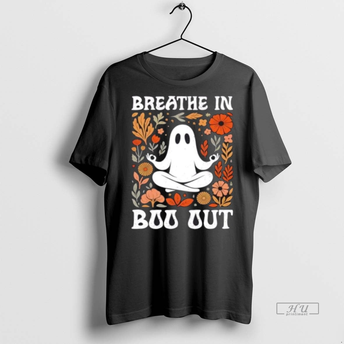 Trending Boo Ghost Breathe In Halloween Floral Graphic Tee Shirt Sweater