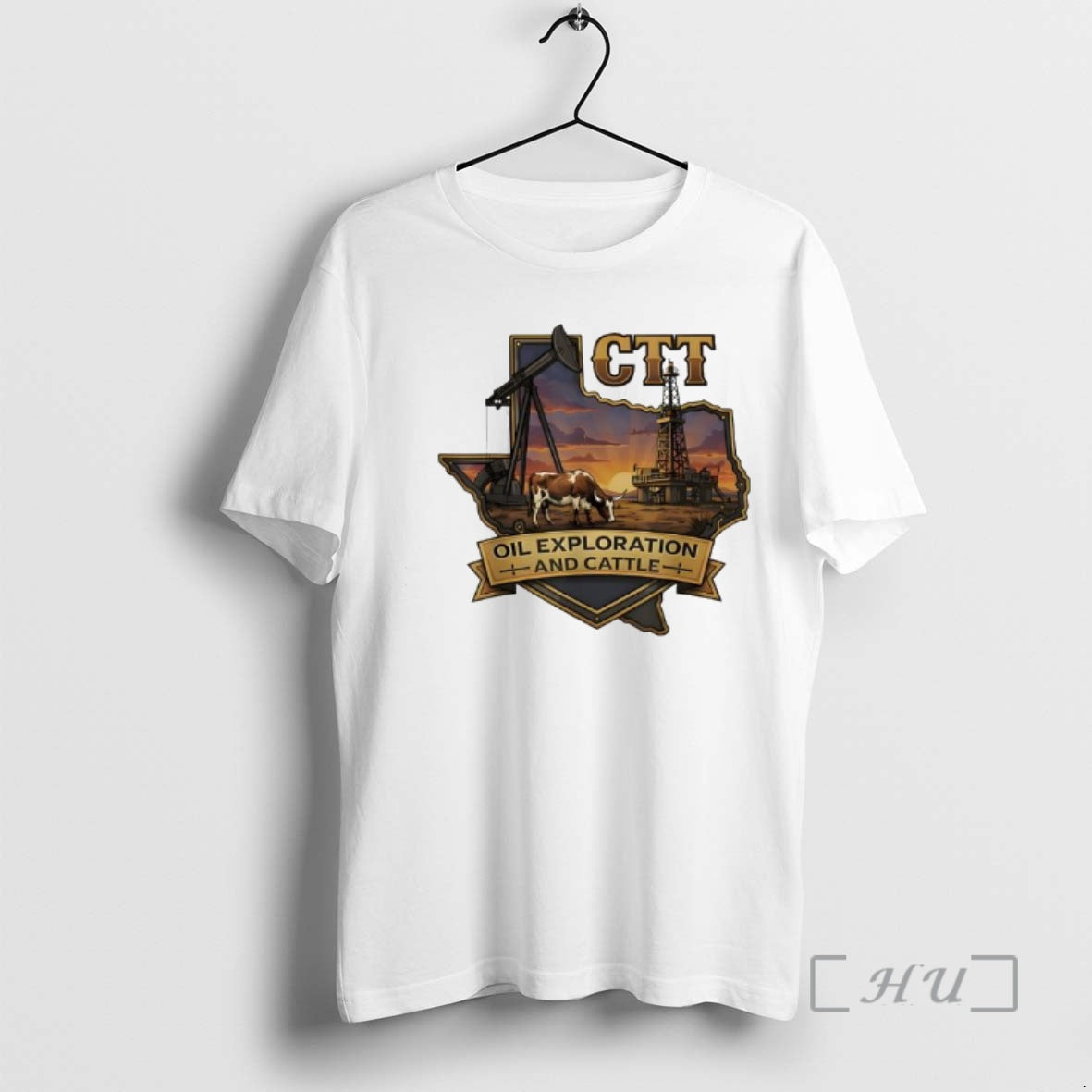 Trending Ctt Oil Exploration Cattle Company Texas Retro T-Shirts, Hoodie, Sweatshirt | PodTeesHub.com