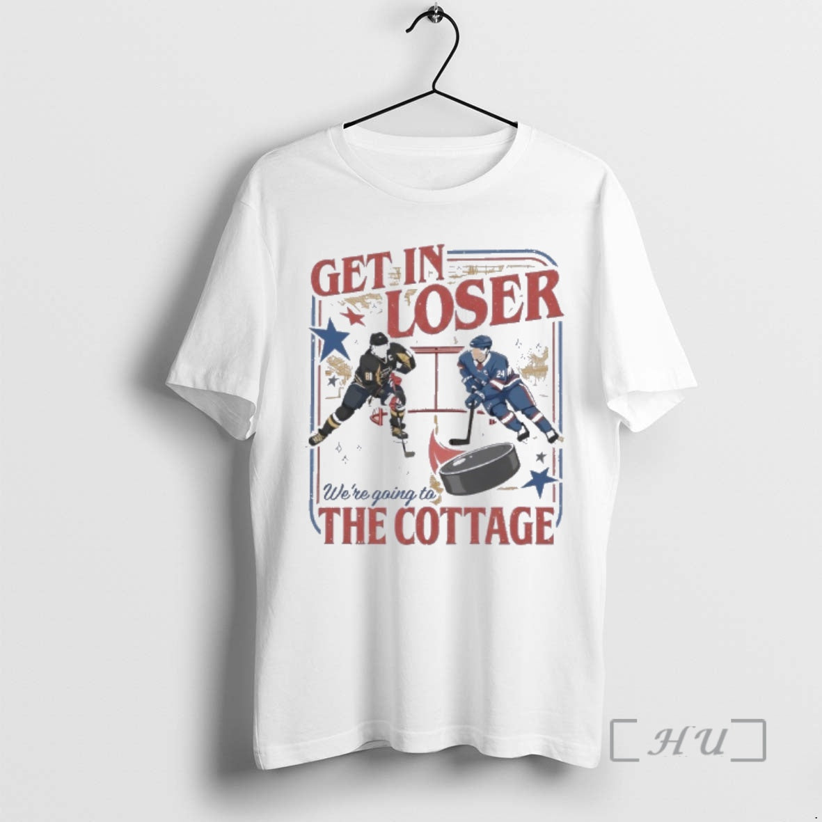 Trending Get In Loser We Are Going To The Cottage Heated Rivalry Gifts Premium T-Shirts, Hoodie, Sweatshirt | PodTeesHub.com